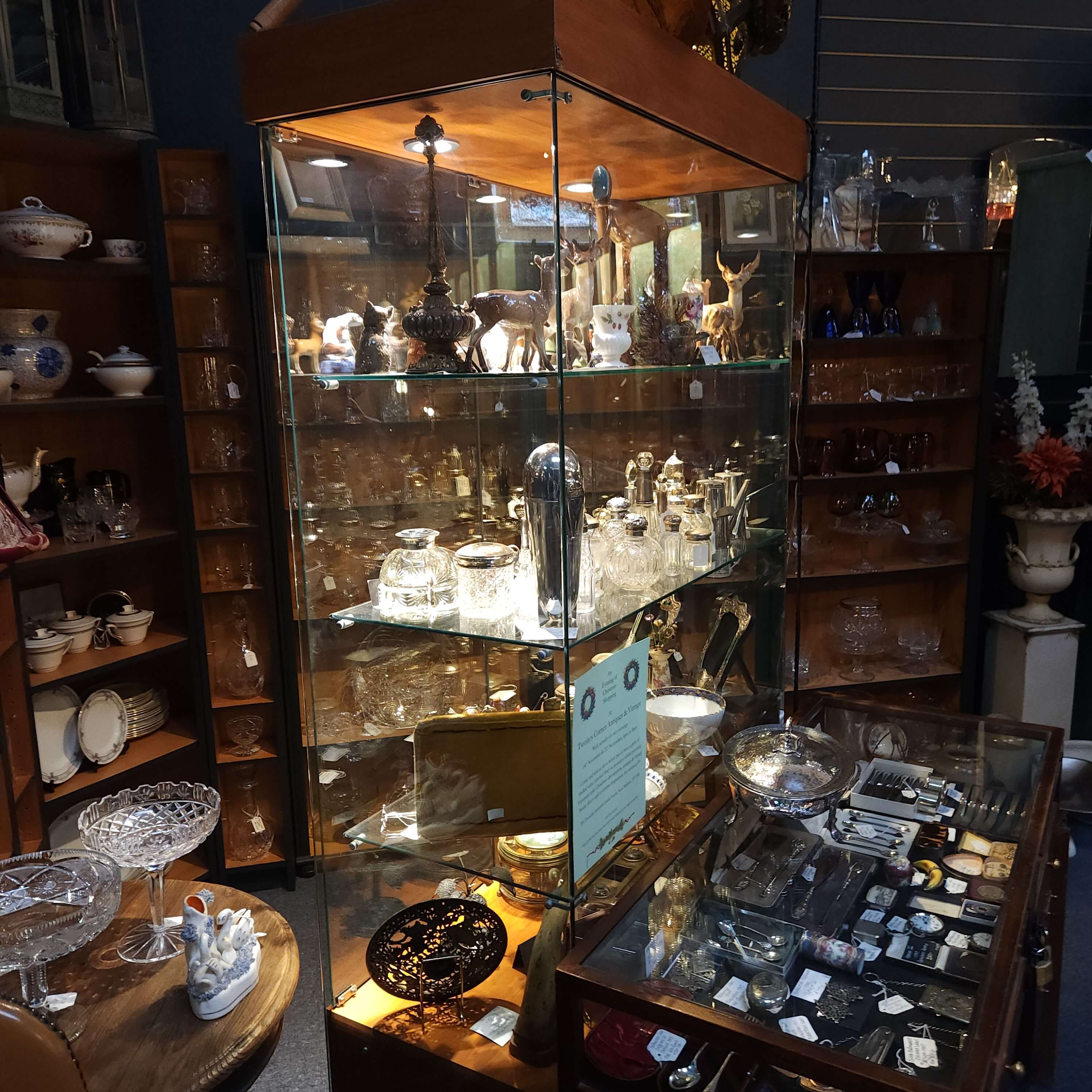 Display
                Cabinet With Silver