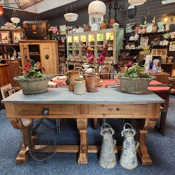 Zinc
                topped table